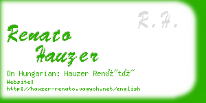 renato hauzer business card